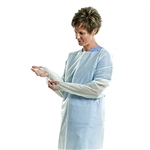 Graham Medical Protective Gown, Non-Woven, Poly, 42"x46"