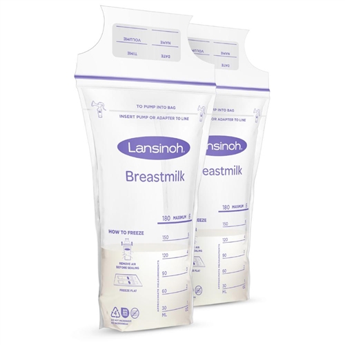 Breastmilk Storage Bags with Double Zipper Seal and Convenient