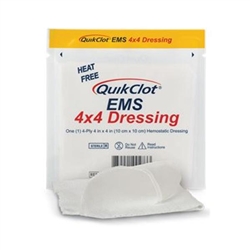 Hemostatic Dressing QuikClot EMS, 4x4", 1 per pk.
