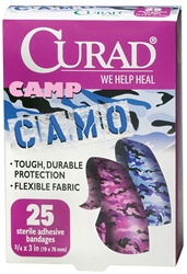 Curad Flex-Fabric Camp Camo Design Band Aids