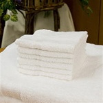 100% Cotton Washcloths - White, These smooth-as-silk terry towels and washcloths are manufactured from 100% cotton for superior durability and minimal shrinkage. Sixteen single yarns in the pile make these terries much softer than the standard ten s