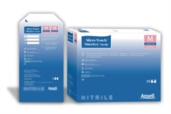 Ansell Micro-Touch Nitratex Sterile Exam Gloves, Box of 50