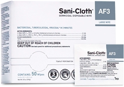 Sani-Cloth AF3 Germicidal Disposable Wipe, Box of 50