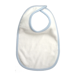 Terry Bib White with Trim, 2-ply