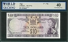 Fiji, P-074c, 10 Dollars, ND (1974), Signatures: Barnes/Tomkins, 40 Extremely Fine