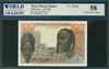 West African States, P-101Ac, 100 Francs, 20.3.1961, Signatures: Borna/Julienne (sig. 2),  58 About UNC Choice 