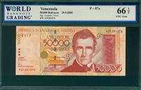 Venezuela, P-87a, 50,000 Bolivares, 29.9.2005, Signatures: Luzardo/Nava,  66 TOP UNC Gem 