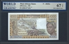 West African States, P-406Da, 1000 Francs, 1988, Signatures: Fadiga/Kone (sig. 14), 67 TOP UNC Superb Gem