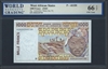 West African States, P-411Dl, 1000 Francs, (20)02, Signatures: Assimaidou/Banny (sig. 31), 66 TOP UNC Gem