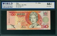 Fiji, P-100a, 50 Dollars, ND (1996), Signatures: J.Y. Kubuabola, 66 TOP UNC Gem