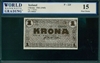 Iceland, P-22f, 1 Krona, 1941 (1945), Signatures: J. Moller, 15 Fine Choice