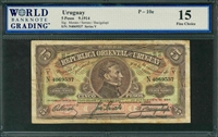 Uruguay, P-10e, 5 Pesos, 9.1914, Signatures: Morato/Serrato/Bacigalupi, 15 Fine Choice