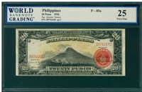 Philippines, P-85a, 20 Pesos, 1936, Signatures: Quezon/Ramos, 25 Very Fine