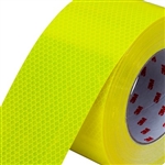 100mm roll of Fluorescent Yellow Green 3Mâ„¢ Diamond Gradeâ„¢ Cubed (DG3) Reflective Tape 45.7m roll