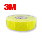 50mm roll of Fluorescent Yellow Green 3Mâ„¢ Diamond Gradeâ„¢ Cubed (DG3) Reflective Tape 45.7m roll