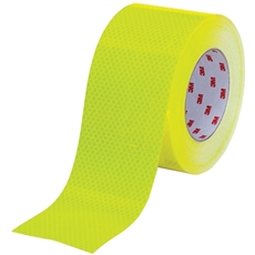 75mm roll of Fluorescent Yellow Green 3Mâ„¢ Diamond Gradeâ„¢ Cubed (DG3) Reflective Tape 45.7m roll