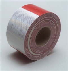 3Mâ„¢ Diamond Gradeâ„¢ Conspicuity Markings 983-32 Red/White, 100mm x 45.7m