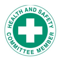 HARD HAT EMBLEM H&S COMMITTEE MEMBER CD4