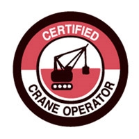 HARD HAT EMBLEM CERTIFIED CRANE.. CD4