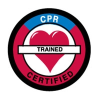 HARD HAT EMBLEM CPR TRAINED CERT.. CD4