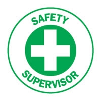 HARD HAT EMBLEM SAFETY SUPERVISOR CD4