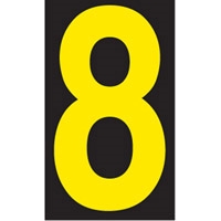 5000-8 REF NUMBERS 63MM YEL/BLK PK25