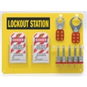 5-LOCK BOARD WITH BRADY SAFETY PADLOCKS