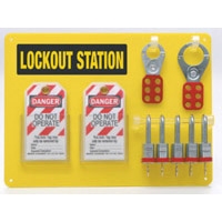 5-LOCK BOARD WITH BRADY SAFETY PADLOCKS