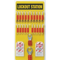 20-LOCK BOARD WITH BRADY SAFETY PADLOCKS