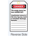 LO.TAGS REV.SIDE#1 B-851 LOCKED..PK25