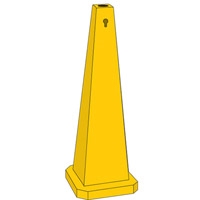 STD SAFETY CONE BLANK 63CM YEL