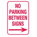 T&P SIGN NO PARKING BETW.. 300X450 MTL