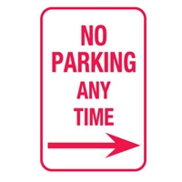 T&P SIGN NO PARKING ANY TIME 300X450 MTL