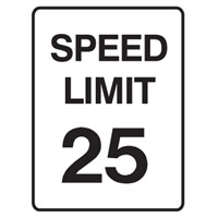 SPEED LIMIT SIGN SPEED.. 25 450X600 MTL
