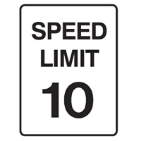 SPEED LIMIT SIGN SPEED.. 10 450X600 MTL