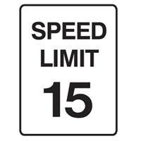 SPEED LIMIT SIGN SPEED.. 15 450X600 MTL
