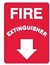 FIRE SIGN FIRE EXTINGUISHER ARR/D MTL