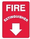 FIRE SIGN FIRE EXTINGUISHER ARR/D MTL