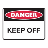 DANGER KEEP OFF 450X300 MTL