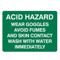 ACID HAZARD WEAR GOGGLES.. 450X300 MTL