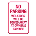 T&P SIGN NO PARKING VIO.. 300X450 MTL