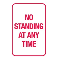 T&P SIGN NO STANDING AT.. 300X450 MTL