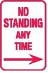 T&P SIGN NO STANDING ANY.. 300X450 MTL