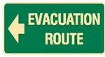 EXIT&EVAC SIGN ARR/L EVAC ROUTE POLY