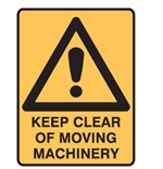 KEEP CLEAR OF MOVING MACHINERY LBLS PK5