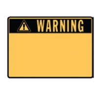 BLANK SIGN PANEL WARNING SYM 450X600 MTL