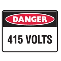 DANGER 415 VOLTS LBLS PK5