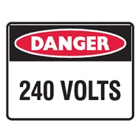 DANGER 240 VOLTS LBLS PK5