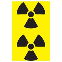SUPP MARKING RADIOACTIVE HAZARD 200X25MM