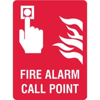 FIRE SIGN FIRE ALARM CALL POINT SS GLO